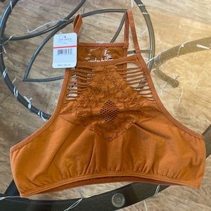 NWT Small Free People Hanalei Seamless Bra Copper